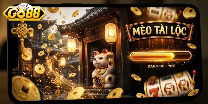 Mèo tài lộc Go88 biểu tượng may mắn giúp tăng vận đỏ khi chơi game