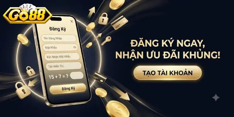 Đăng ký GO88 dễ dàng chỉ trong vài phút nhận ngay ưu đãi hấp dẫn cho thành viên mới