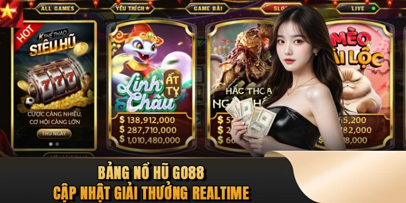 Bảng nổ hũ GO88 cập nhật giải thưởng realtime 